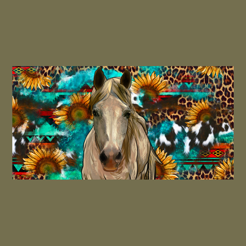 Horse With Sunflowers Aztec And Cowhide Vintage Hoodie by RanaPortraitStore | Teevron