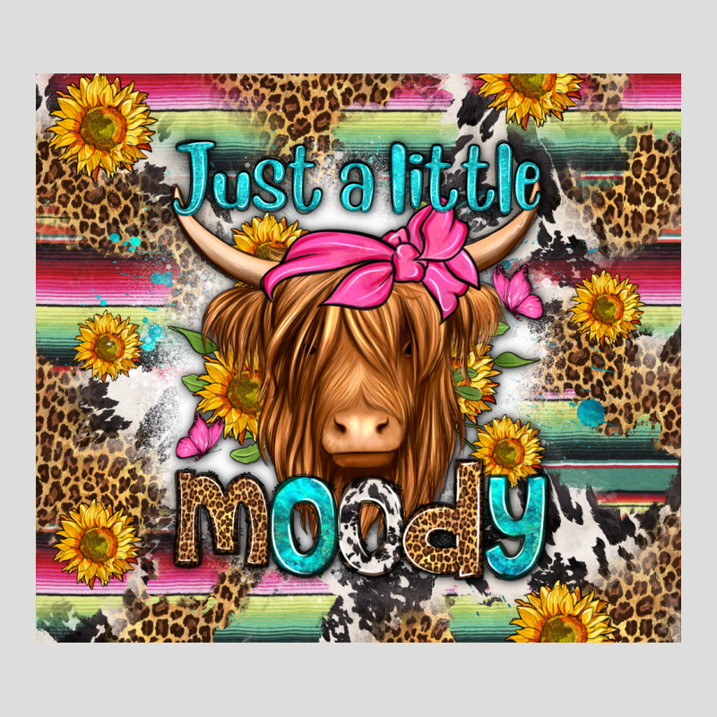 Just A Little Moody Long Haired Cow Zipper Hoodie by Jasminsmagicworld | Teevron