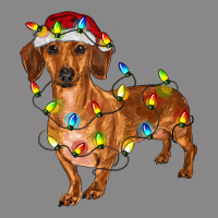 Dachshund With Christmas Lights Vintage Tee | Teevron