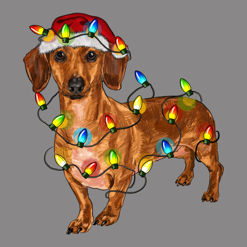 Dachshund With Christmas Lights Vintage Tee by RanaPortraitStore | Teevron