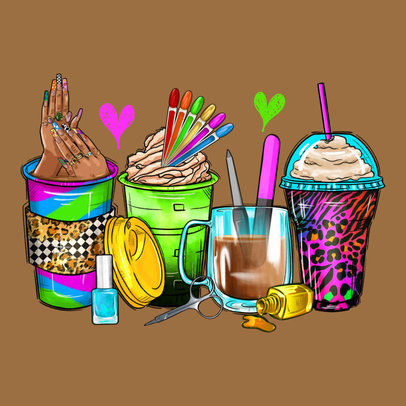Nail Art Coffee Cups Vintage Tee by Zillion Design Studio | Teevron