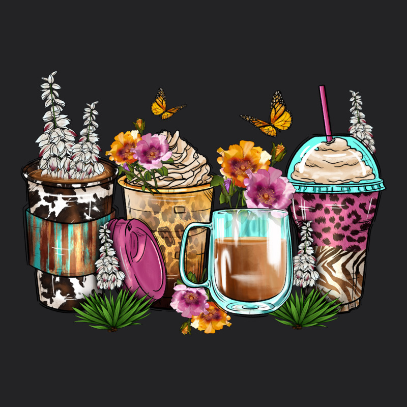 Floral Coffee Cups Vintage Tee by Zillion Design Studio | Teevron