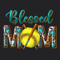 Western Blessed Mom With Softball Vintage Tee | Teevron