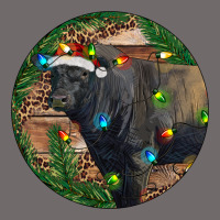 Black Angus Bull With Christmas Lights Urban Hoodie | Teevron