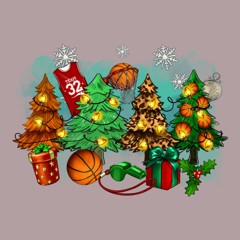 Christmas Trees With Basketball Vintage Hoodie by Zillion Design Studio | Teevron