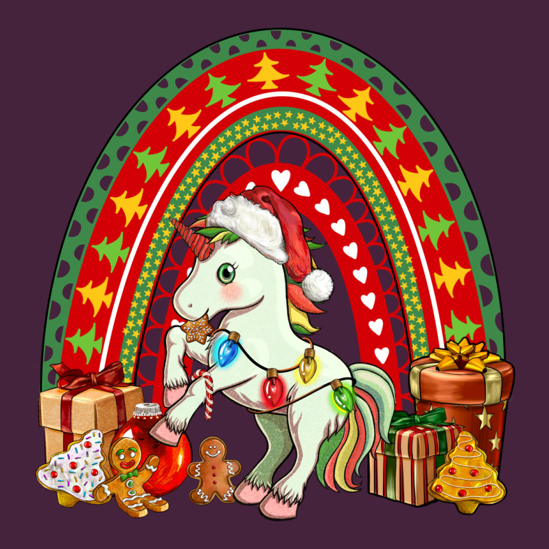 Christmas Unicorn Rainbow Long Sleeve Tee by FaDigitalArtStudio | Teevron