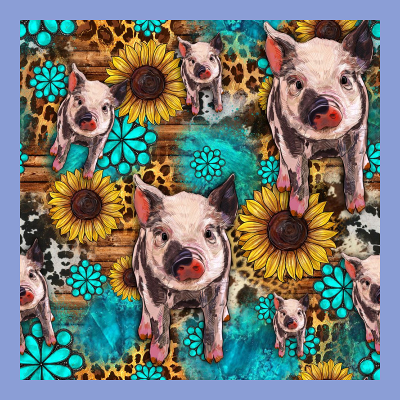 Cute Pig With Patches Seamless Pattern Long Sleeve Tee by HRA Design Shop | Teevron