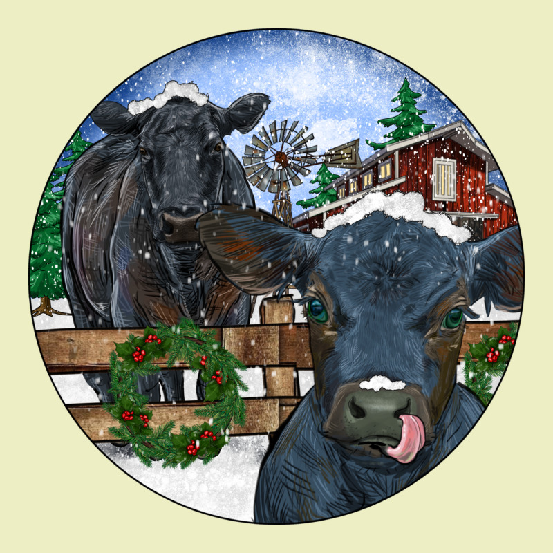 Black Angus Cattle And Calf Christmas Urban Hoodie by RanaPortraitStore | Teevron