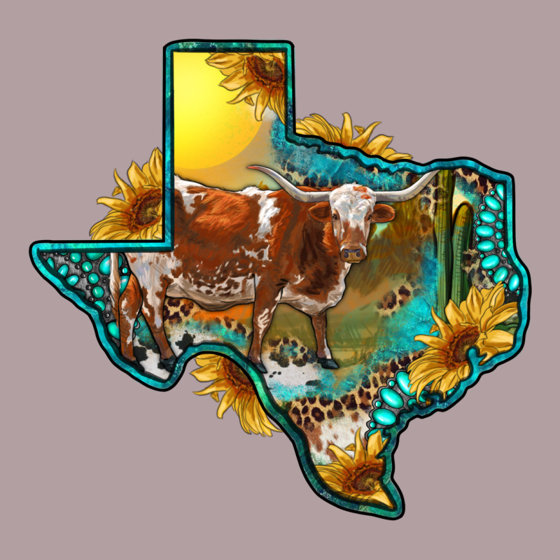 Western Texas Map With Longhorn Bull Vintage Hoodie by RanaPortraitStore | Teevron