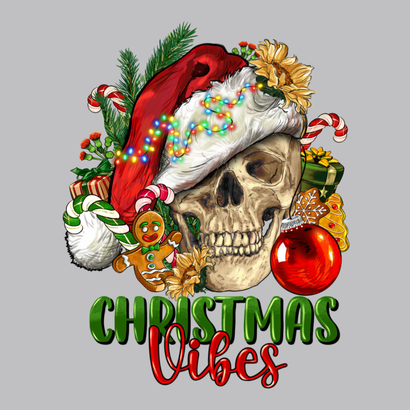 Christmas Vibes Human Skull Long Sleeve Tee by FaDigitalArtStudio | Teevron