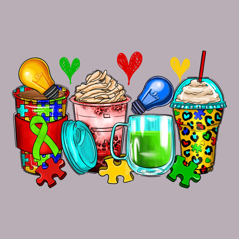 Autism Coffee Cups Vintage Tee by Zillion Design Studio | Teevron