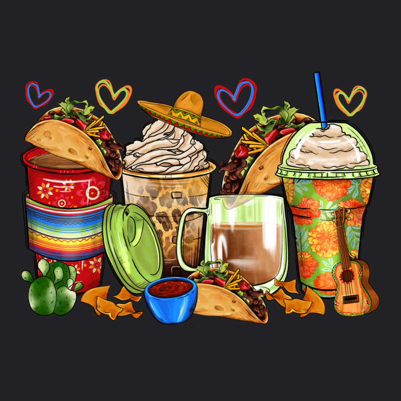 Tacos Coffee Cups Vintage Tee by Zillion Design Studio | Teevron