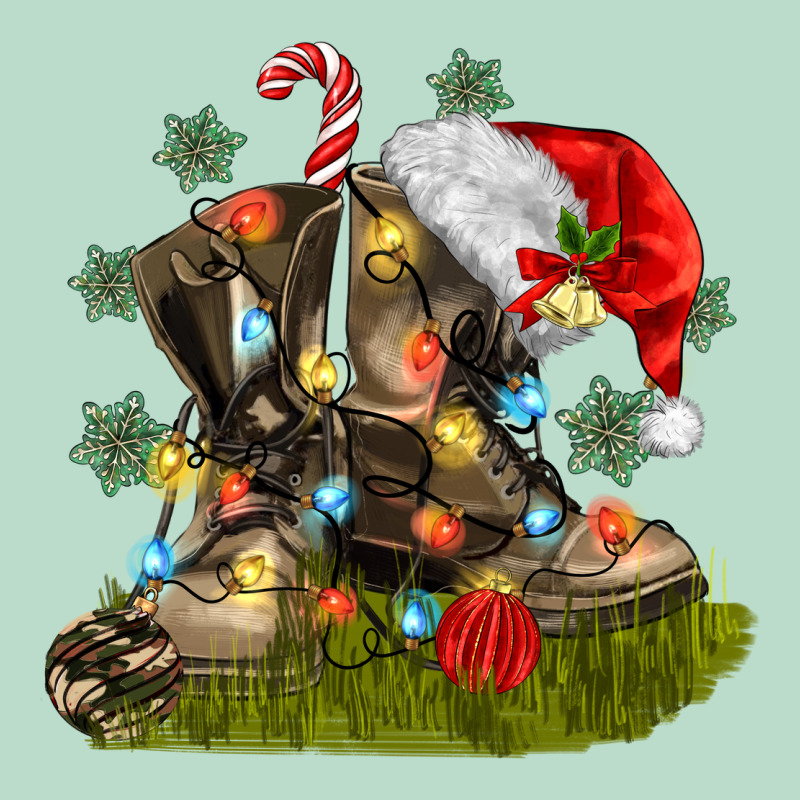 Christmas Soldier Veteran Boots Premium Hoodie by MaliasSmallBusiness | Teevron