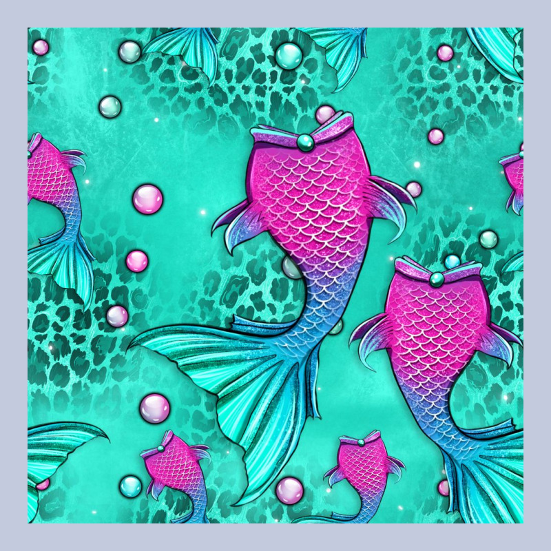 Mermaid Tail Seamless Pattern Long Sleeve Tee by HRA Design Shop | Teevron