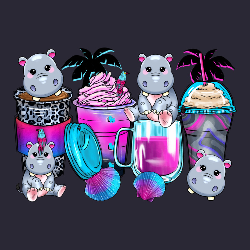 Hippopotamus Coffee Cups Vintage Tee by Zillion Design Studio | Teevron