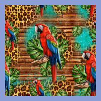 Macaw Parrot Seamless Pattern Long Sleeve Tee | Teevron