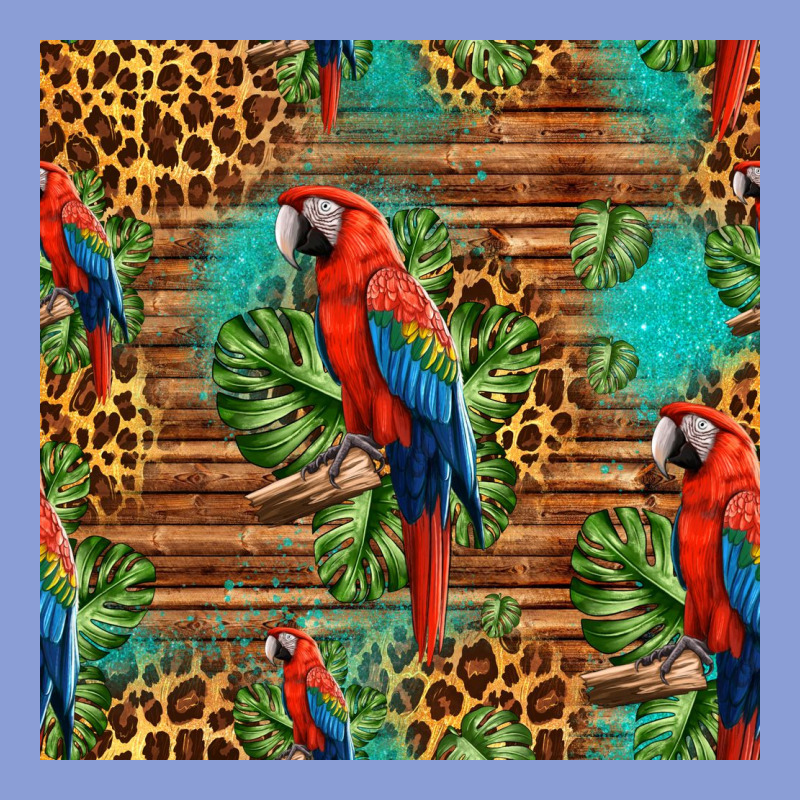 Macaw Parrot Seamless Pattern Long Sleeve Tee by HRA Design Shop | Teevron