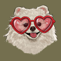 White Pomeranian With Love Glasses Vintage Hoodie | Teevron