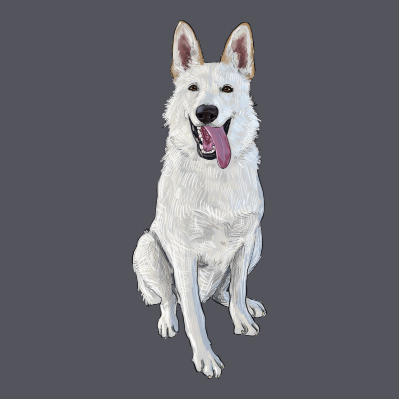 Hand Drawing White Shepherd Vintage Hoodie by RanaPortraitStore | Teevron