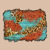 Western Leopard Tooled Leather Background Urban Heavy Tee | Teevron