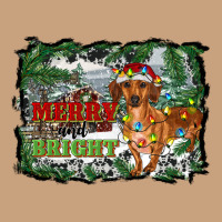 Merry And Bright  Dachshund With Farm Vintage Tee | Teevron