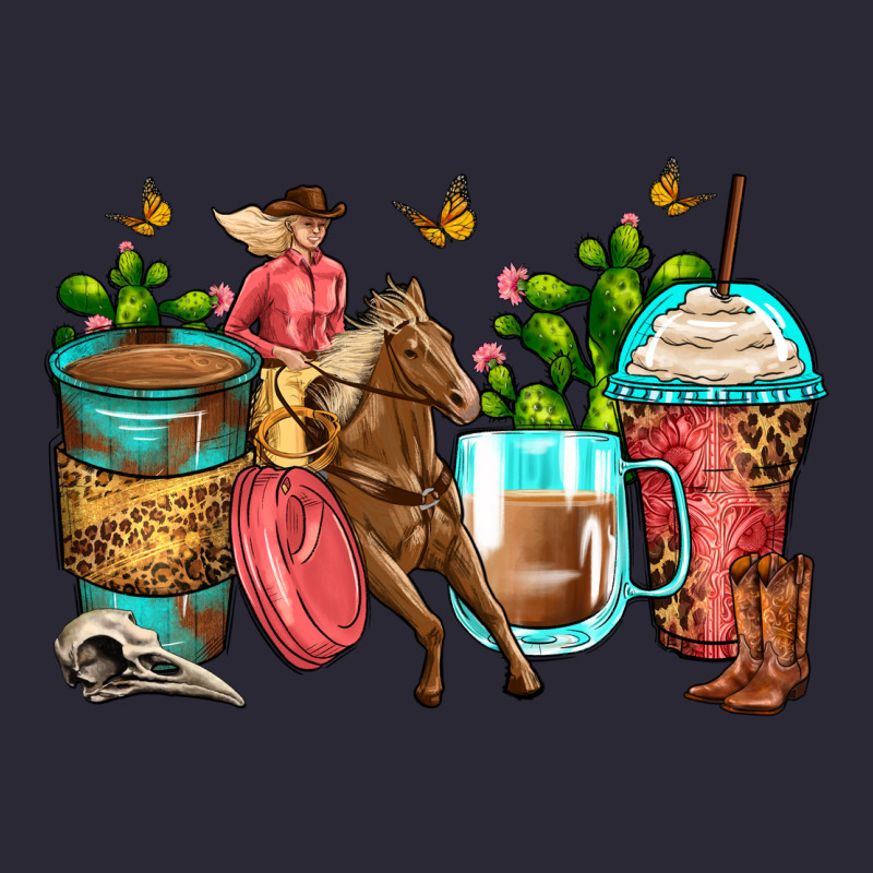 Cowgirl Coffee Cups Vintage Tee by Zillion Design Studio | Teevron