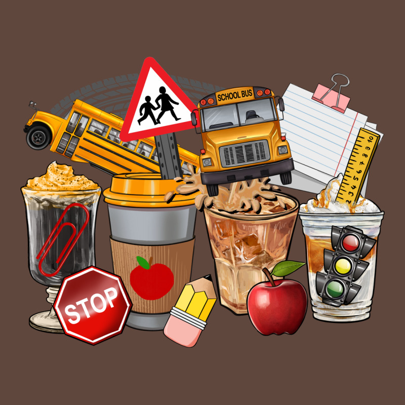 School Bus Coffee Cups Classic Tee by FaDigitalArtStudio | Teevron