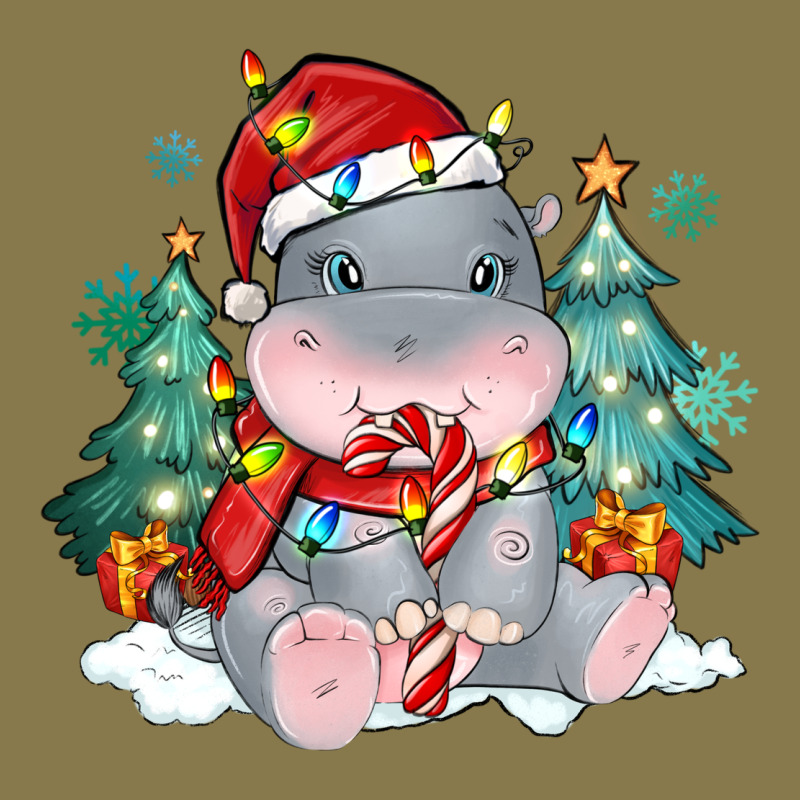 Cute Christmas Hippopotamus Premium Hoodie by MaliasSmallBusiness | Teevron