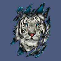 White Tiger Scratch Mark Vintage Hoodie | Teevron