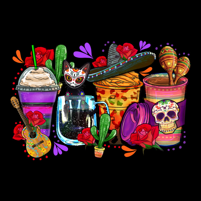 Day Of The Dead Coffee Cups Heavyweight Sweatshirt by Zillion Design Studio | Teevron