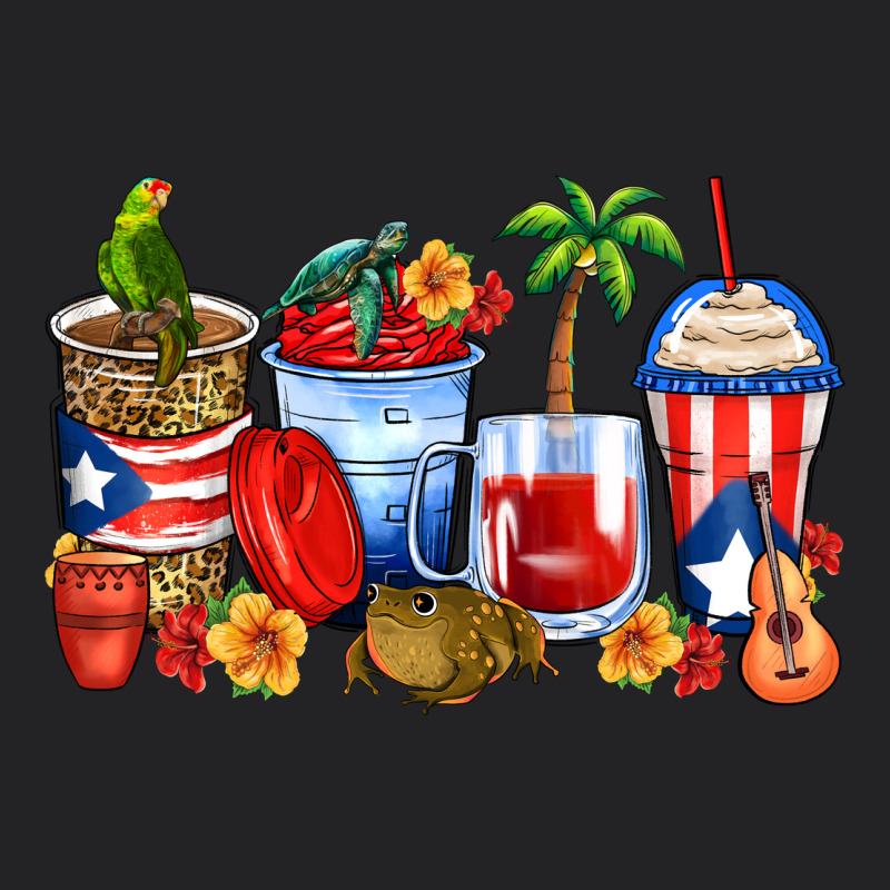 Puerto Rico Coffee Cups Vintage Tee by Zillion Design Studio | Teevron