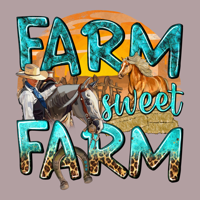 Farm Sweet Farm With Horses Vintage Hoodie by texasbilliewilder | Teevron