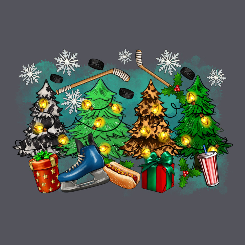 Christmas Trees With Hockey Vintage Hoodie by Zillion Design Studio | Teevron