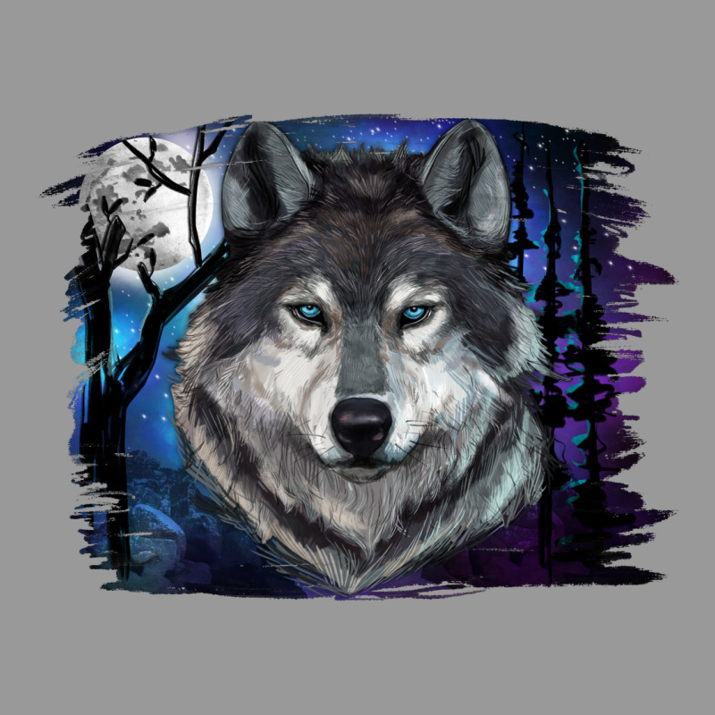 Wolf And Full Moon Vintage Hoodie by RanaPortraitStore | Teevron