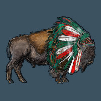 Mexican Bison With Indian Headdress Urban Heavy Tee | Teevron