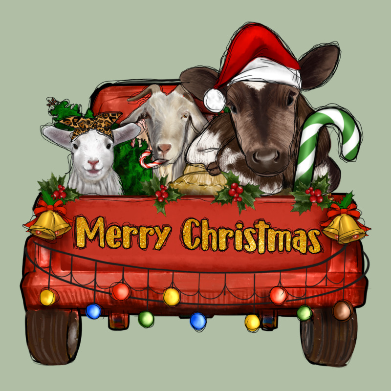Merry Christmas Truck Animals Urban Heavy Tee by RanaPortraitStore | Teevron