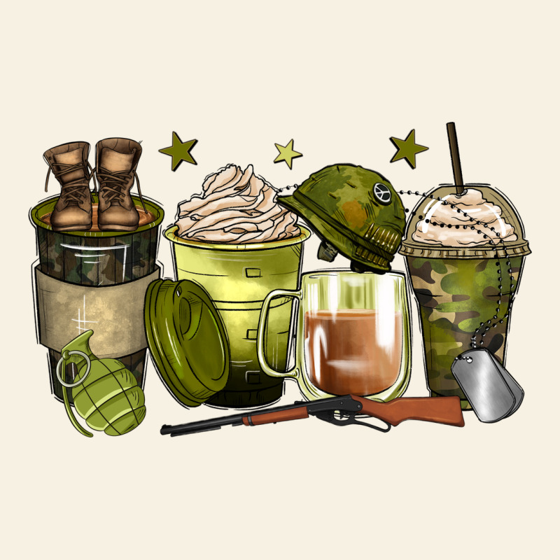 Army Coffee Cups Vintage Tee by Zillion Design Studio | Teevron