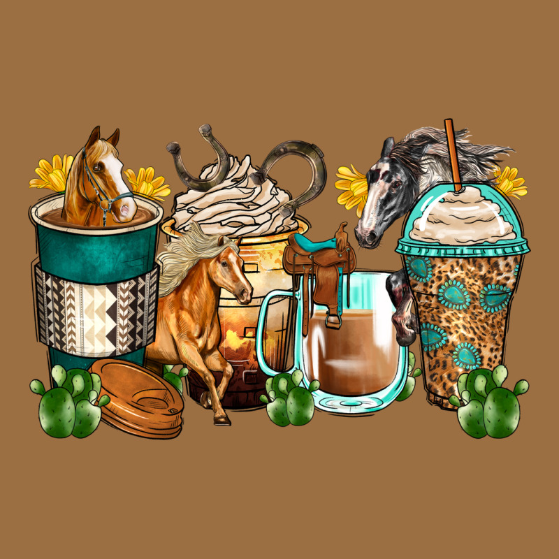 Horses Coffee Cups Vintage Tee by Zillion Design Studio | Teevron
