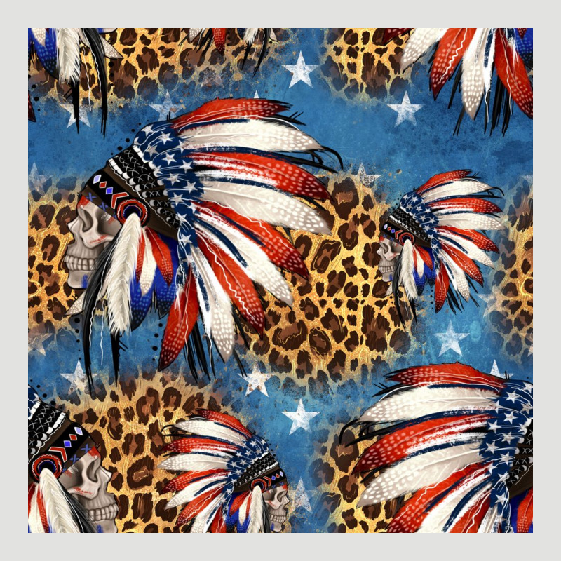 4th Of July Indian Headdress Seamless Pattern Classic Tee by HRA Design Shop | Teevron