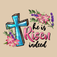 He Is Risen Indeed Cross And Flowers Heavyweight Sweatshirt | Teevron