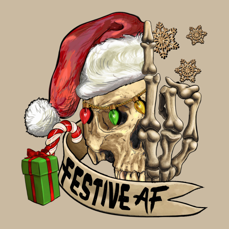 Festive Af Christmas Skull Long Sleeve Tee by FaDigitalArtStudio | Teevron