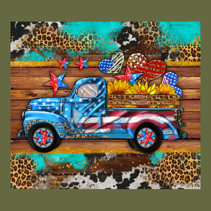 Western  American Truck Sunflowers  Mousepad Long Sleeve Tee by HRA Design Shop | Teevron