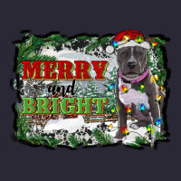 Merry And Bright Pitbull With Farm Vintage Tee | Teevron