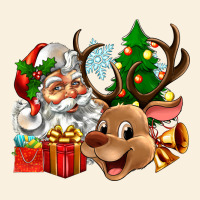 Santa And Reindeer Vintage Hoodie | Teevron