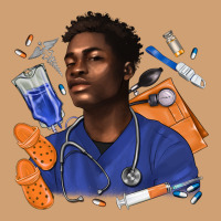 Afro Man Nurse Vintage Tee | Teevron