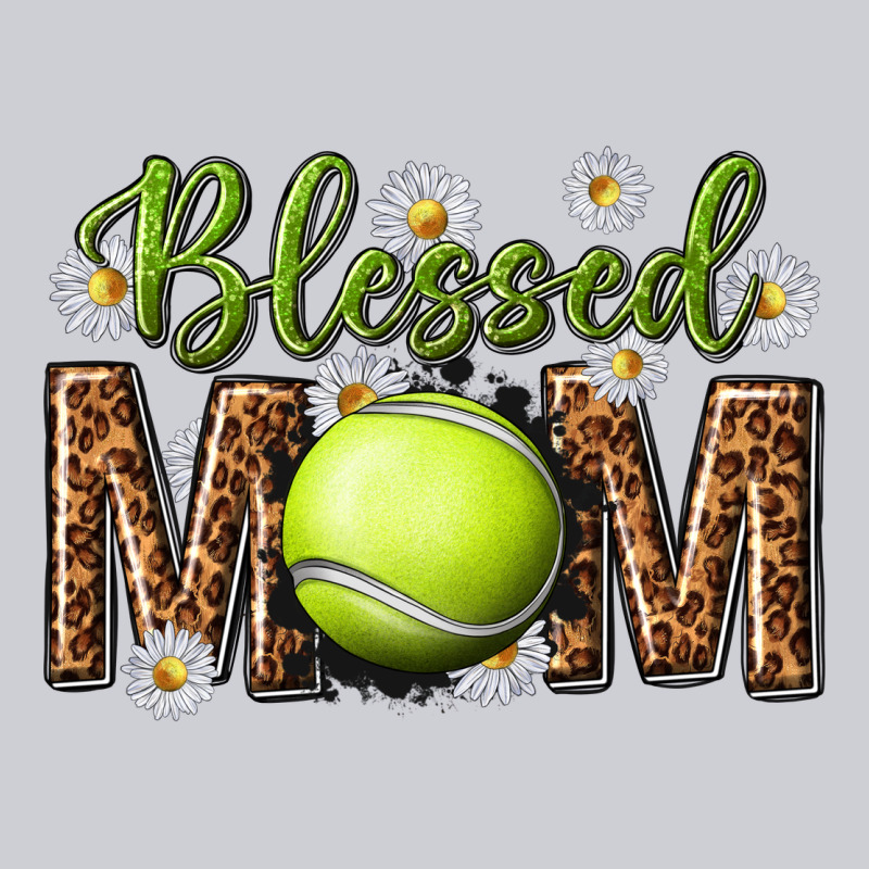 Blessed Mom With Tennis And Daisy Heavyweight Sweatshirt by texasbilliewilder | Teevron