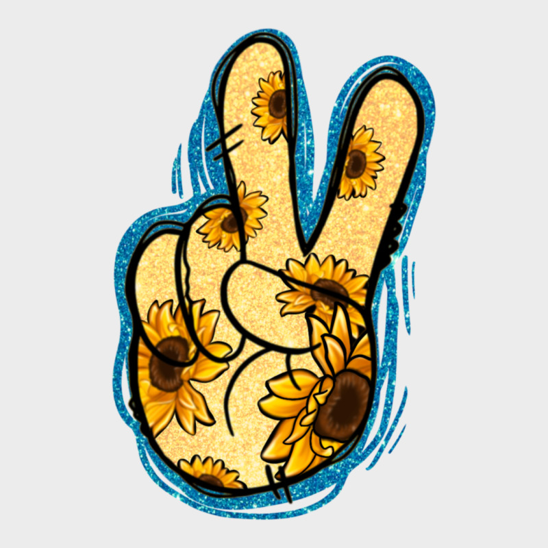 Yellow Glitter Sunflower Peace Sign Urban Hoodie by Jasminsmagicworld | Teevron