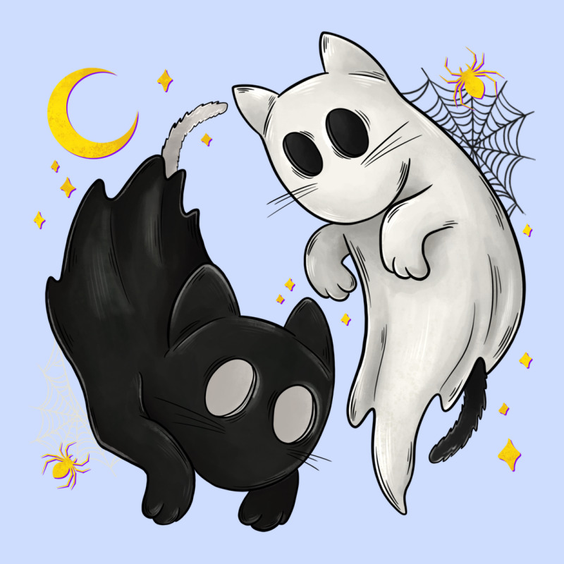 Ghost Cats With Balance Halloween Urban Heavy Tee by texasbilliewilder | Teevron