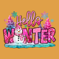 Hello Winter Pink Snowman Premium Hoodie | Teevron
