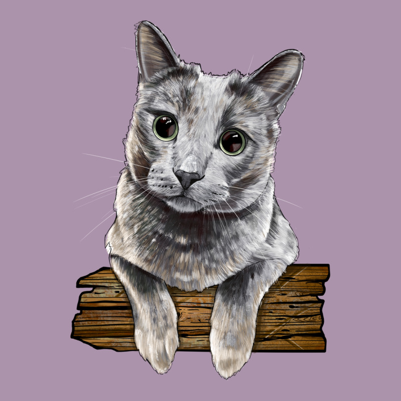 Russian Blue Cat Face Heavyweight Hoodie by LillyAllenDesigns | Teevron